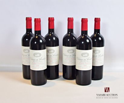 null 6 bottles Château du PAVILLON Canon Fronsac 2000

	And. hardly stained. N: low...