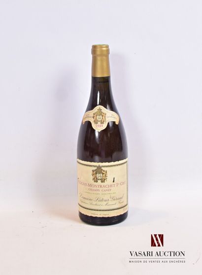null 1 bottle PULIGNY MONTRACHET 1er Cru Champs Canet mise Dom. Latour-Giraud 1989

	Stained...