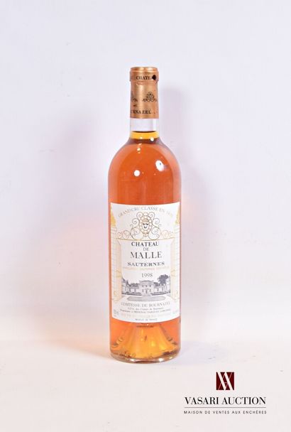 null 1 bouteille	Château DE MALLE	Sauternes GCC	1998

	Et. à peine tachée. N : bas...
