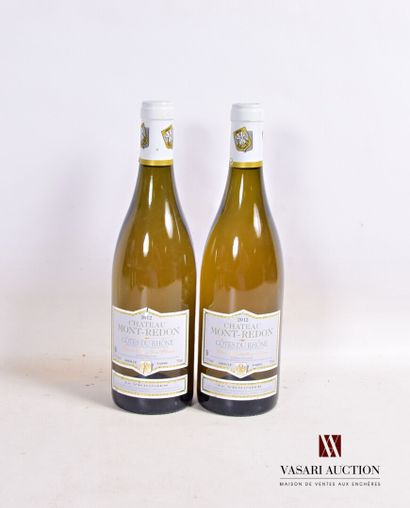 null 2 bottles CÔTES DU RHÔNE white "Le Viognier" set Château MONT-REDON 2012

	Et....