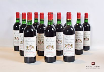 null 12 bouteilles	Château HAUT BRÉGA	Haut Médoc	1982

	Et. à peine tachées. 2 capsules...