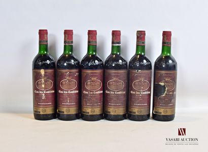 null 6 bouteilles	CLOS DES CONFRÉRIES	Bordeaux	1985

	Et. un peu fanées, tachées...