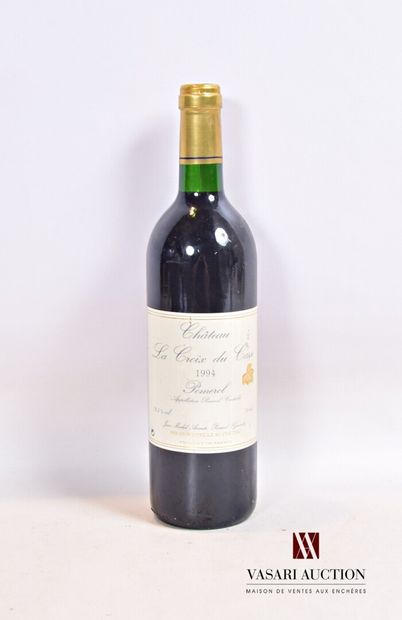 null 1 bouteille	Château LA CROIX DU CASSE	Pomerol	1994

	Et. un peu tachée. N :...