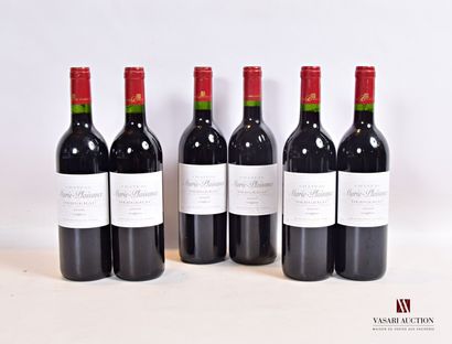null 6 bouteilles	Château MARIE-PLAISANCE	Bergerac	2000

	Et.: 5 excellentes, 1 un...