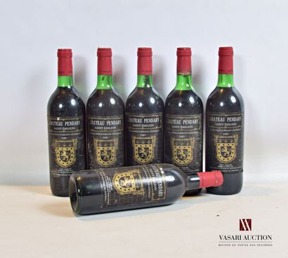 null 6 bottles Château PENDARY St Emilion 1985

	And. a little faded and stained...