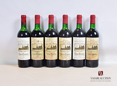 null 6 bottles Château CÔTES BAGNOLE St Emilion 1985

	And. more or less stained....