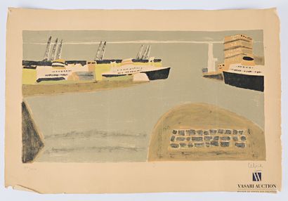 null CÉLICE Pierre (1932-2019), after

Cruise ships in the port 

Lithograph in colors...