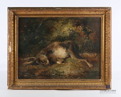 null P JUMEIS ? (XIXème siècle)

Lièvre mort

Huile sur toile 

Signée en bas à gauche...