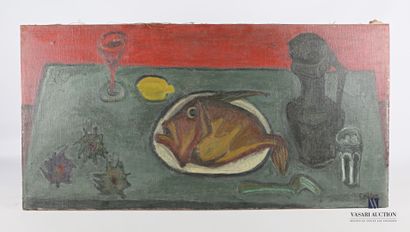 null CÉLICE Pierre (1932-2019)

Still life with fish and lemon

Oil on canvas 

Signed...