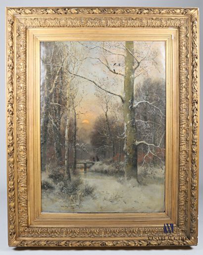null SCHWEITZER Adolf Gustav (1847-1914)

Forêt enneigé

Huile sur toile

Signée...