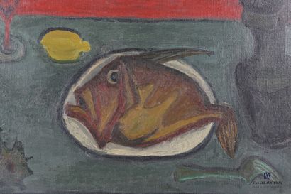 null CÉLICE Pierre (1932-2019)

Still life with fish and lemon

Oil on canvas 

Signed...