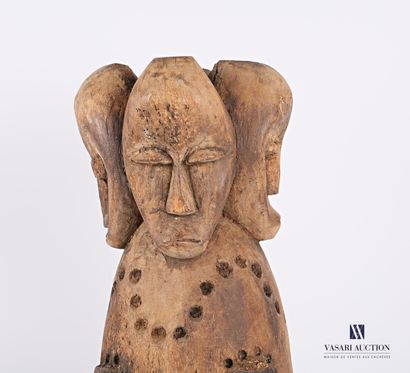 null AFRICA

Carved wooden crest with four faces underlined by friezes of hollowed...