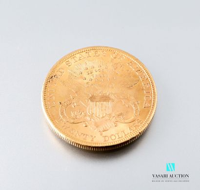 null Gold coin of 20 dollars presenting on the obverse liberty and on the reverse...