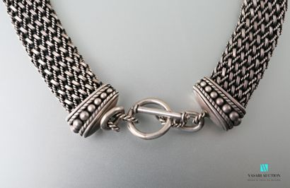 null Important necklace in silver 925 thousandth, the turn of neck in herringbone,...
