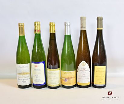 null Lot de 6 bouteilles comprenant :		

1 bouteille	RIESLING GC Wineck Sclossberg...