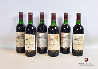 null 6 bouteilles	Château HAUT BOURGÈS	Côtes de Bourg	1986

	Médaille d'Or à Paris....