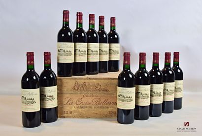 null 12 bouteilles	Château LA CROIX BELLEVUE	Lalande de Pomerol	1988

	Et. excellentes....
