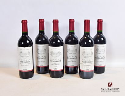 null 6 bouteilles	Château TOUR CARELOT	Haut Médoc	1994

	Et. à peine tachées (1 un...