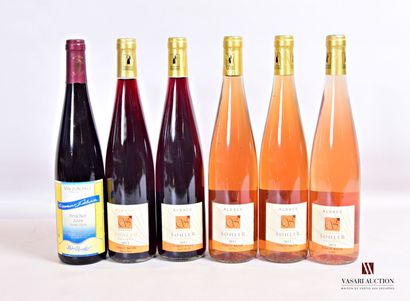 null Lot de 6 bouteilles d'Alsace comprenant :		

1 bouteille	PINOT NOIR Vieilles...