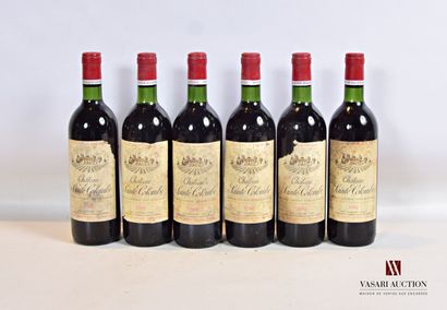 null 6 bouteilles	Château SAINTE COLOMBE	Côtes de Castillon	1982

	Et. fanées, tachées...