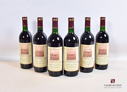 null 6 bouteilles	Château MONDÉSIR GAZIN	1ères Côtes de Blaye	1986

	Et. un peu fanées,...