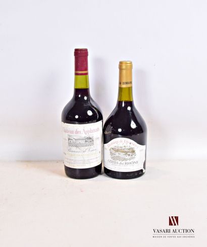 null Lot de 2 bouteilles comprenant :		

1 bouteille	BEAUMES DE VENISE rouge Château...