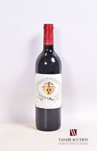 null 1 bouteille	Château GRESSIER GRAND POUJEAUX	Moulis CB	1998

	Et. tachée. N :...