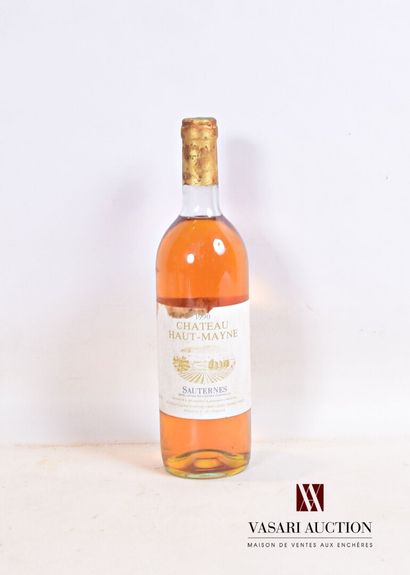 null 1 bouteille	Château HAUT MAYNE	Sauternes mise nég.	1990

	Et. tachée (1 petite...