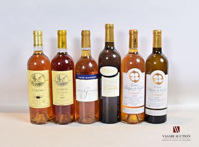 null Lot de 6 bouteilles comprenant :		

1 bouteille	VDP des Pyrénées Atlantique...