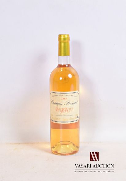 null 1 bouteille	Château BROUSTET	Sauternes CC	2005

	Et. tachée. N : bas goulot/...