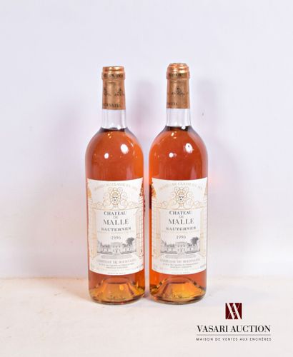 null 2 bouteilles	Château de MALLE	Sauternes GCC	1996

	Et. un peu tachées. N : bas...