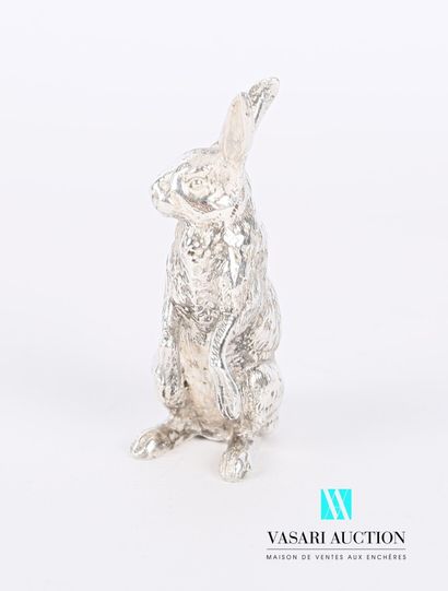 null Silver subject representing a sitting hare 

Weight : 125 g - Height. Height...