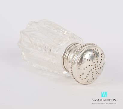 null Saltcellar in cut crystal, the silver stopper hemmed with a frieze of pearls

(minor...