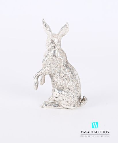null Silver subject representing a sitting hare 

Weight : 125 g - Height. Height...