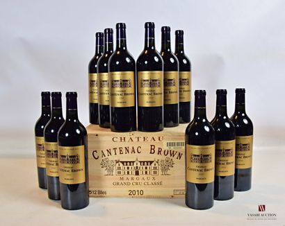 null 12 bouteilles	Château CANTENAC BROWN	Margaux GCC	2010

	Présentation et niveau,...