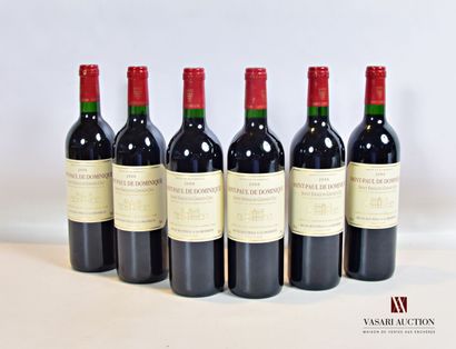 null 6 bouteilles	SAINT PAUL DE DOMINIQUE	St Emilion GC	2000

	Et. à peine tachées....