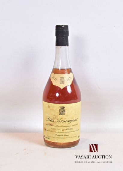 null 1 bouteille	Bas Armagnac CHÂTEAU LA BÉROJE mise B. L'Huillier		1973

	70 cl...