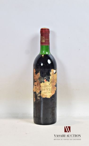 null 1 bouteille	Château MALESCOT SAINT EXUPÉRY	Margaux GCC	1982

	Et. tachée, et...