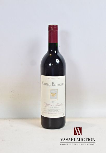 null 1 bouteille	Château BELLEGRAVE	Listrac CB	1991

	Présentation et niveau, im...
