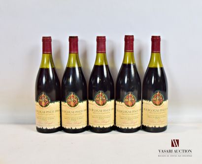 null 5 bouteilles	BOURGOGNE Pinot mise A. Bayol nég.		1986

	Et. à peine tachées....