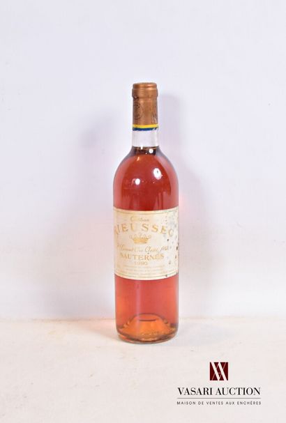 null 1 bouteille	Château RIEUSSEC	Sauternes 1er GCC	1990

	Et. tachée et fanée. N...