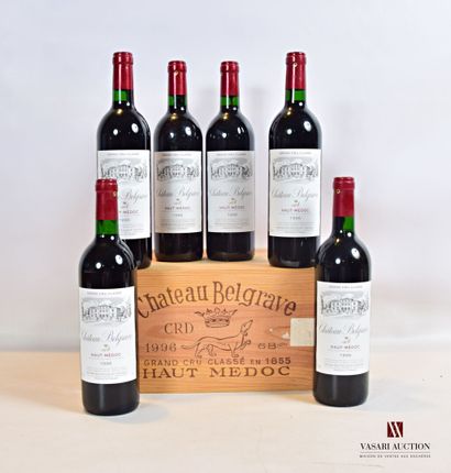 null 6 bouteilles	Château BELGRAVE	Haut Médoc GCC	1996

	Présentation et niveau,...