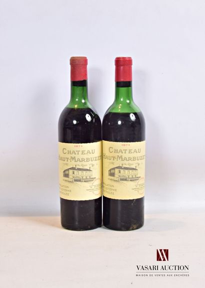 null 2 bouteilles	Château HAUT MARBUZET	St Estèphe	1971

	Et. un peu fanées et tachées....