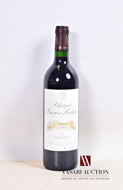 null 1 bouteille	Château PRIEURÉ LICHINE	Margaux GCC	2001

	Et. excellente hormis...