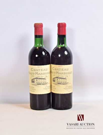 null 2 bouteilles	Château HAUT MARBUZET	St Estèphe	1971

	Et. un peu fanées et tachées....