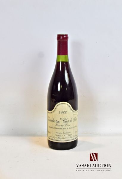 null 1 bouteille	CHAMBERTIN GC Clos de Bèze mise Charles Antonin nég.		1988

	Et....