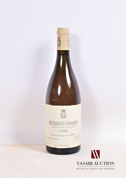null 1 bouteille	MEURSAULT CHARMES 1er Cru mise Domaine des Comtes Lafon		1996

	Et....