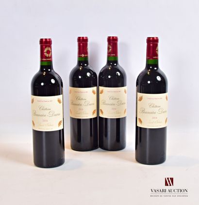 null 4 bouteilles	Château BRANAIRE DUCRU	St Julien GCC	2014

	Présentation et niveau,...
