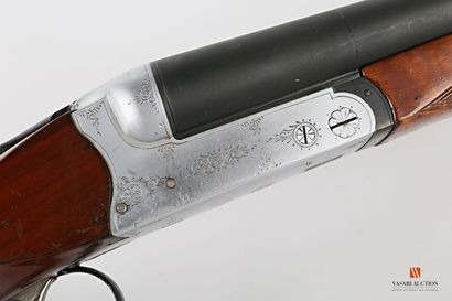 null Fusil de chasse LUGER, calibre 12-70, canons juxtaposés de 71 cm, crosse pistolet...
