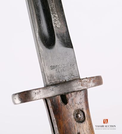 null Baïonnette Mauser « export » type 1924, lame droite bronzée de 27,8 cm, marquée...